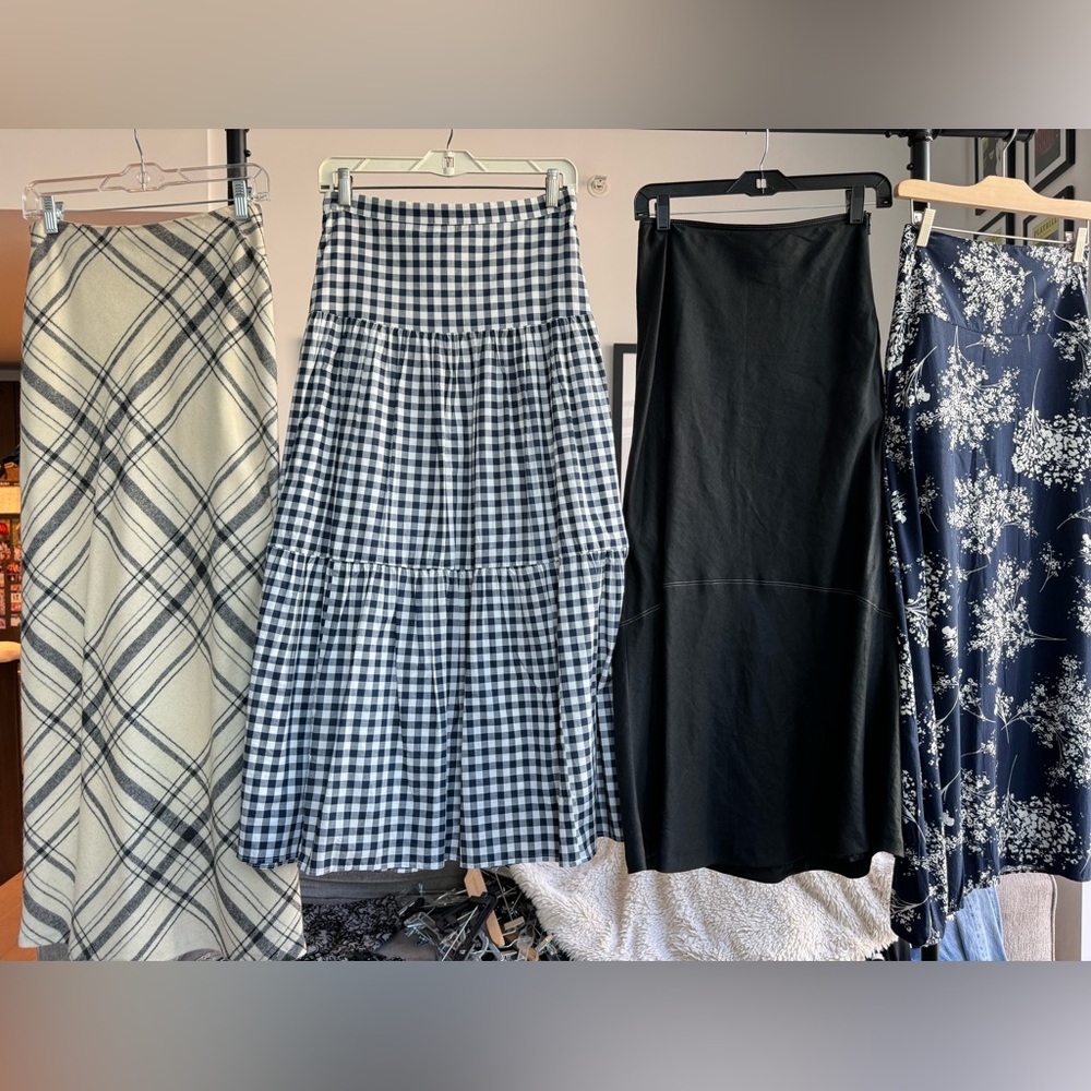 Long Work Skirts (all size 0/1 or XS) - lot of four